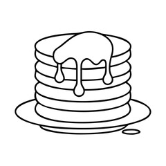 pancakes with syrup icon, pancakes with syrup vector illustration-simple illustration of pancakes with syrup, perfect for pancakes with syrup logos and icons