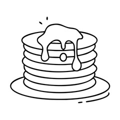 pancakes with syrup icon, pancakes with syrup vector illustration-simple illustration of pancakes with syrup, perfect for pancakes with syrup logos and icons