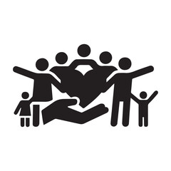 A modern and simple logo for an association that works with the logic of helping each other.