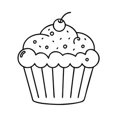 cupcake icon, cupcake vector illustration-simple illustration of cupcake, perfect for cupcake logos and icons