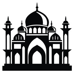 illustration-of-an-Islamic-mosque on a transparent background