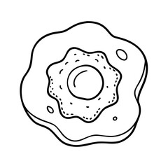 fried egg icon, fried egg vector illustration-simple illustration of fried egg, perfect for fried egg logos and icons