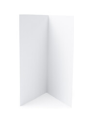 One blank greeting card on white background