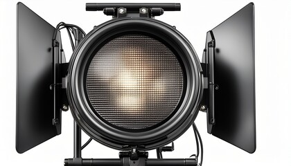 tv studio spot light isolated on white background as transparent ai generated