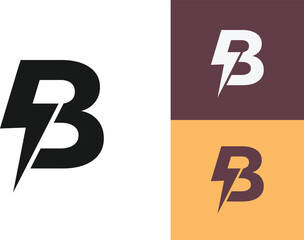 R Letter Logo Design With Lighting Thunder Bolt. Electric Bolt Letter Logo design