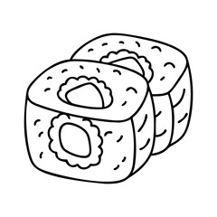 sushi roll icon, sushi roll vector illustration-simple illustration of sushi roll, perfect for sushi roll logos and icons