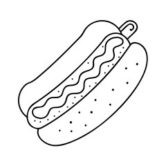 hot dog icon, hot dog vector illustration-simple illustration of hot dog, perfect for hot dog logos and icons