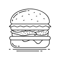 hamburger icon, hamburger vector illustration-simple illustration of hamburger, perfect for hamburger logos and icons