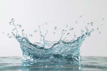 Water crown. Liquid crest captured mid-splash against a clean backdrop