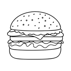 hamburger icon, hamburger vector illustration-simple illustration of hamburger, perfect for hamburger logos and icons