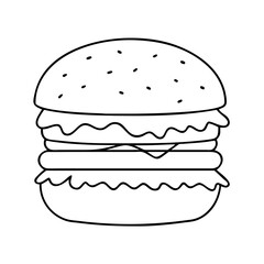 hamburger icon, hamburger vector illustration-simple illustration of hamburger, perfect for hamburger logos and icons
