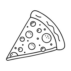 pizza slice icon, pizza slice vector illustration-simple illustration of pizza slice, perfect for pizza slice logos and icons