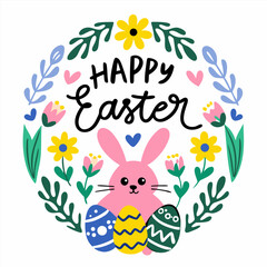 Happy Easter day. Ester decoration. Cute Easter background

