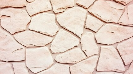 Beige Irregular Stone Wall Texture Background