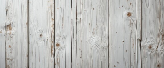 Naklejka premium A close-up view of a white wood texture background, showcasing the intricate grain patterns and subtle knots in the wood, creating a rustic yet elegant appearance ideal for various design projects.