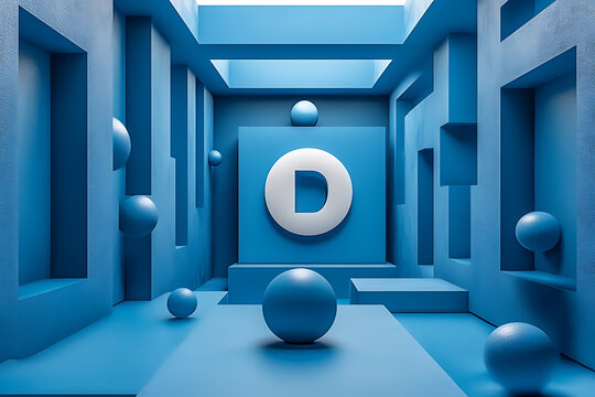 Light blue technological background with minimal 3D objects, creating a clean and modern scene for tech, presentations, and digital branding visuals.

