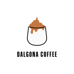 dalgona coffee logo design concept idea