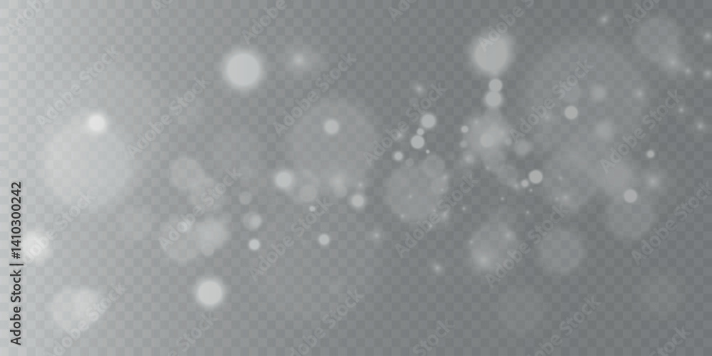 Poster white png dust light. bokeh light lights effect background. christmas background of shining dust chr