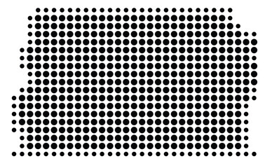 Symbol Map of the Federal District Distrito Federal (Brazil) showing the territory with a pattern of black circles