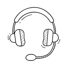 telephone headset icon, telephone headset vector illustration-simple illustration of telephone headset, perfect for telephone headset logos and icons