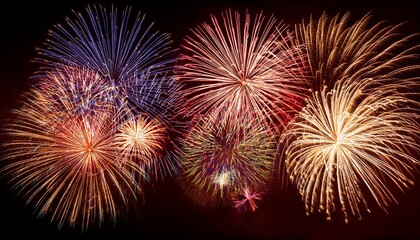 fireworks in the night sky