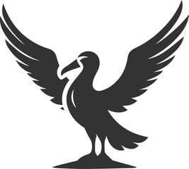 Albatross silhouette bird vector