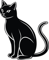 Cat silhouette vector designs 40