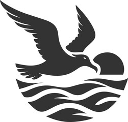 Fototapeta premium Albatross silhouette bird vector