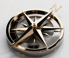Obraz premium the abstract image illustration of the compass becomes very elegant and luxurious
