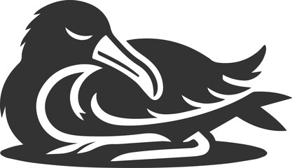 Albatross silhouette bird vector