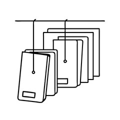 hanging file folders icon, hanging file folders vector illustration-simple illustration of hanging file folders, perfect for hanging file folders logos and icons