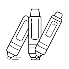 dry erase markers icon, dry erase markers vector illustration-simple illustration of dry erase markers, perfect for dry erase markers logos and icons