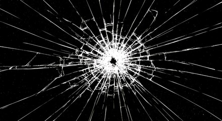 Obraz premium Broken glass on black background 
