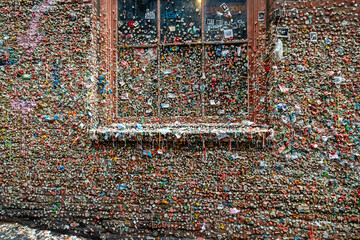 Colorful gum-covered alley creates unique urban art scene