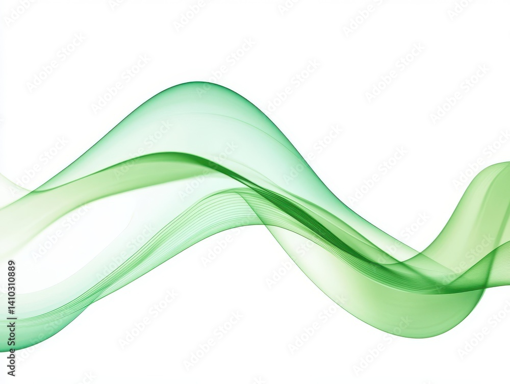 Poster abstract green wave background design for presentation template and modern graphic design art