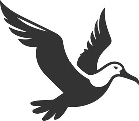 Albatross silhouette bird vector