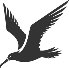 Albatross silhouette bird vector