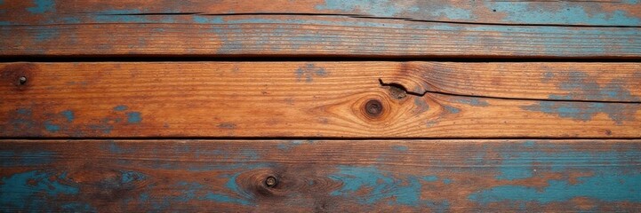 Wooden plank with weathered patina and cracks, natural finish, wooden plank, brown wood texture