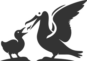 Albatross silhouette bird vector