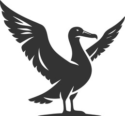 Albatross silhouette bird vector
