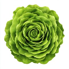 Obraz premium Green rose flower blossom isolated on white background image