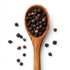 Wooden spoon filled with peppercorns (1)