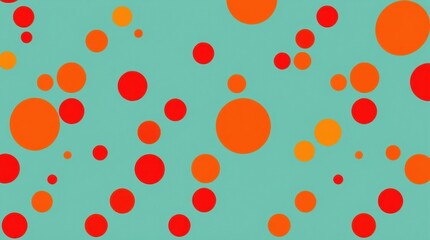 Colorful dots on turquoise background, wallpaper