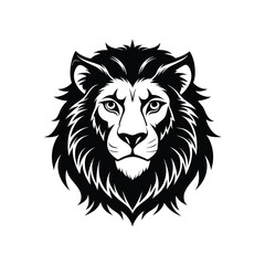 Wild lion head vector illustration, a powerful feline mascot