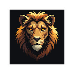 Wild lion head vector illustration
