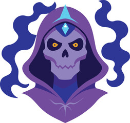 Obraz premium vector illustration of a Halloween witch
