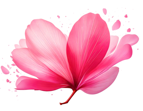 pink sakura and petal flying floating in air isolated 