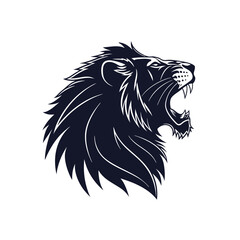 A striking lion head silhouette vector, ideal for a bold tattoo design