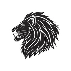 Powerful lion head vector art depicts the majestic head of a lion, ideal for a lion head tattoo