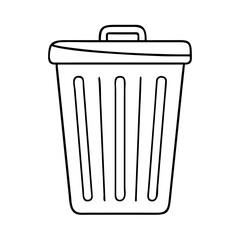 trash bin icon, trash bin vector illustration-simple illustration of trash bin, perfect for trash bin logos and icons